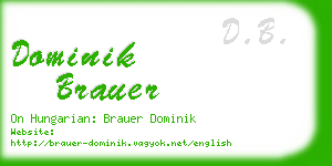 dominik brauer business card